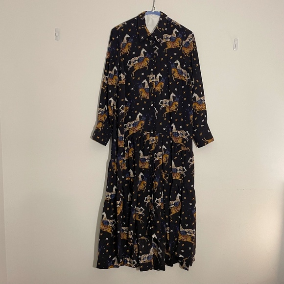 Anthropologie Dresses & Skirts - Anthropologie Tiered Maxi Shirtdress